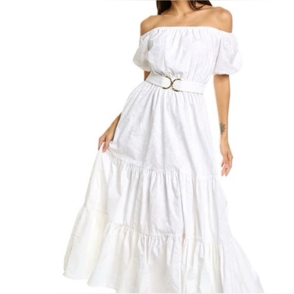 LILLY PULITZER $348 NESSA OFF THE SHOULDER MAXI DRESS